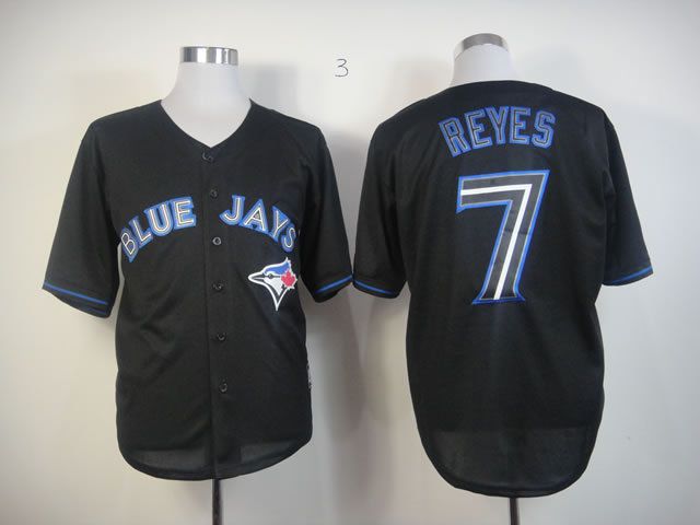 Men Toronto Blue Jays #7 Reyes Black MLB Jerseys